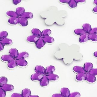 Dżety kwiatki 10 mm (fioletowy ciemny) - 1000 szt.