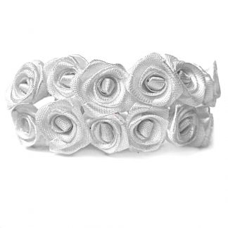Róże satynowe (białe) - 36 szt.