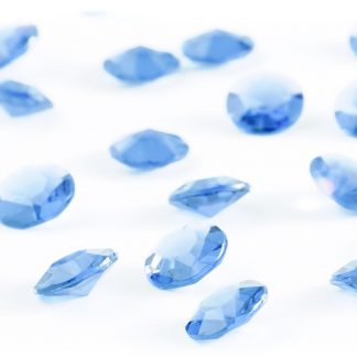 Diamentowe konfetti 12 mm (błękitne) - 100 szt.