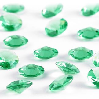 Diamentowe konfetti 12 mm (zielone) - 100 szt.